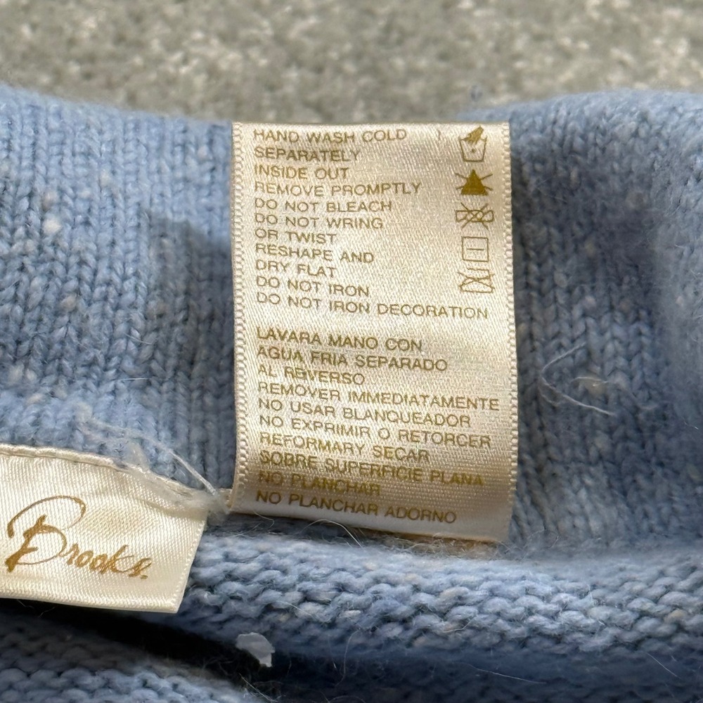 Vintage Bobbie Brooks Vest Angora Blend Blue Snowman‎ Knit Sweater Zip Front M/L - Picture 11 of 13